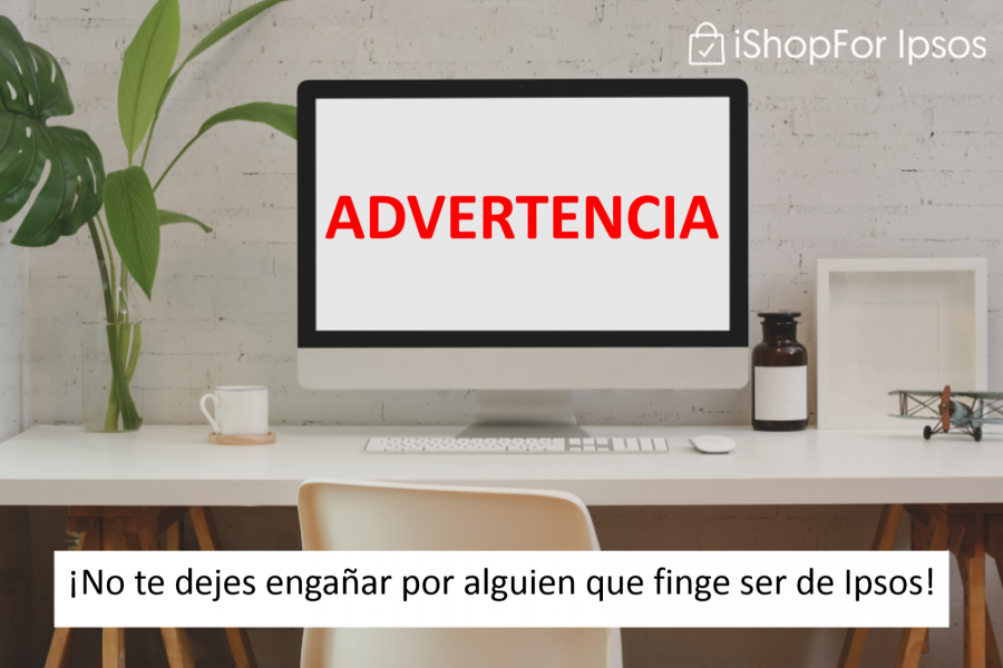 iShopFor Ipsos Nota de prevención de estafa